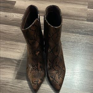 MIA Snakeskin Pattern Ankle Booties